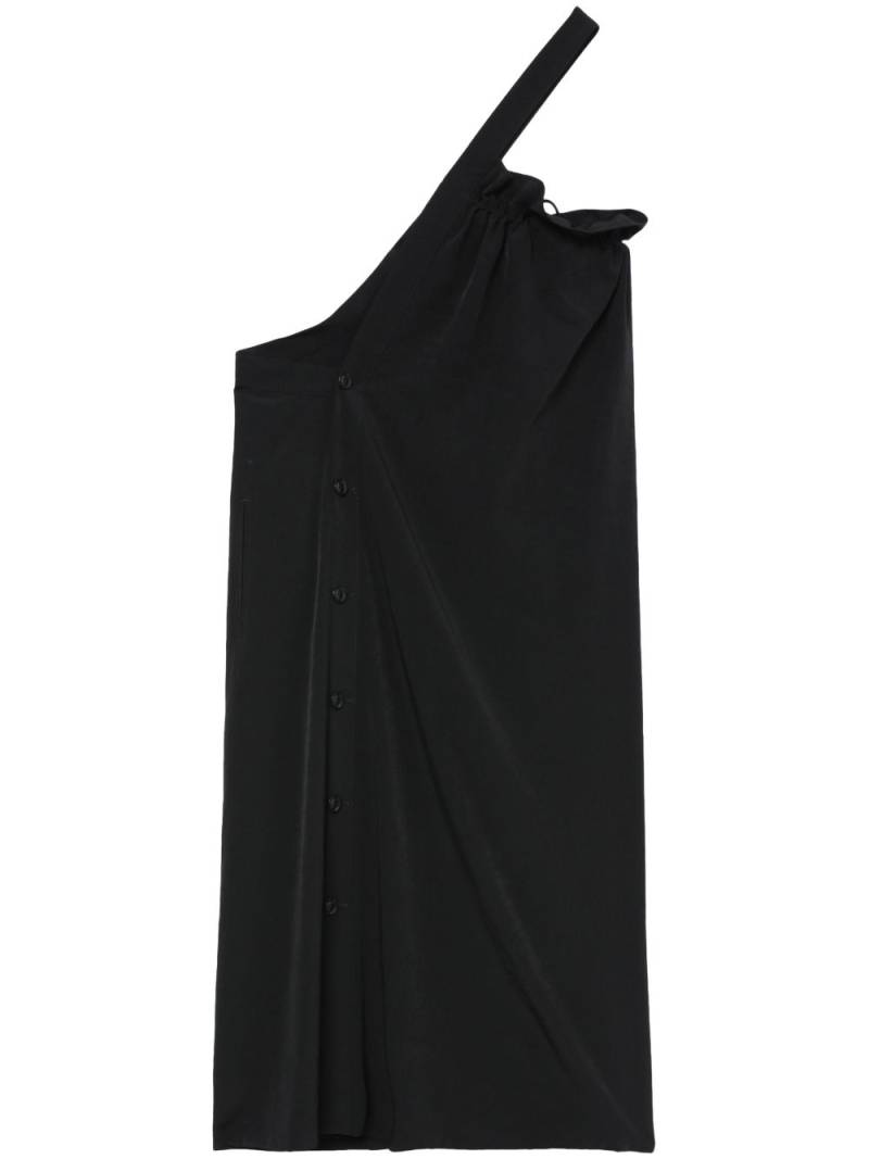 Y's asymmetric sleeveless midi dress - Black von Y's