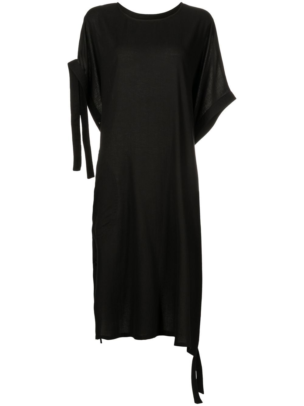 Y's buttoned side-tie midi dress - Black von Y's