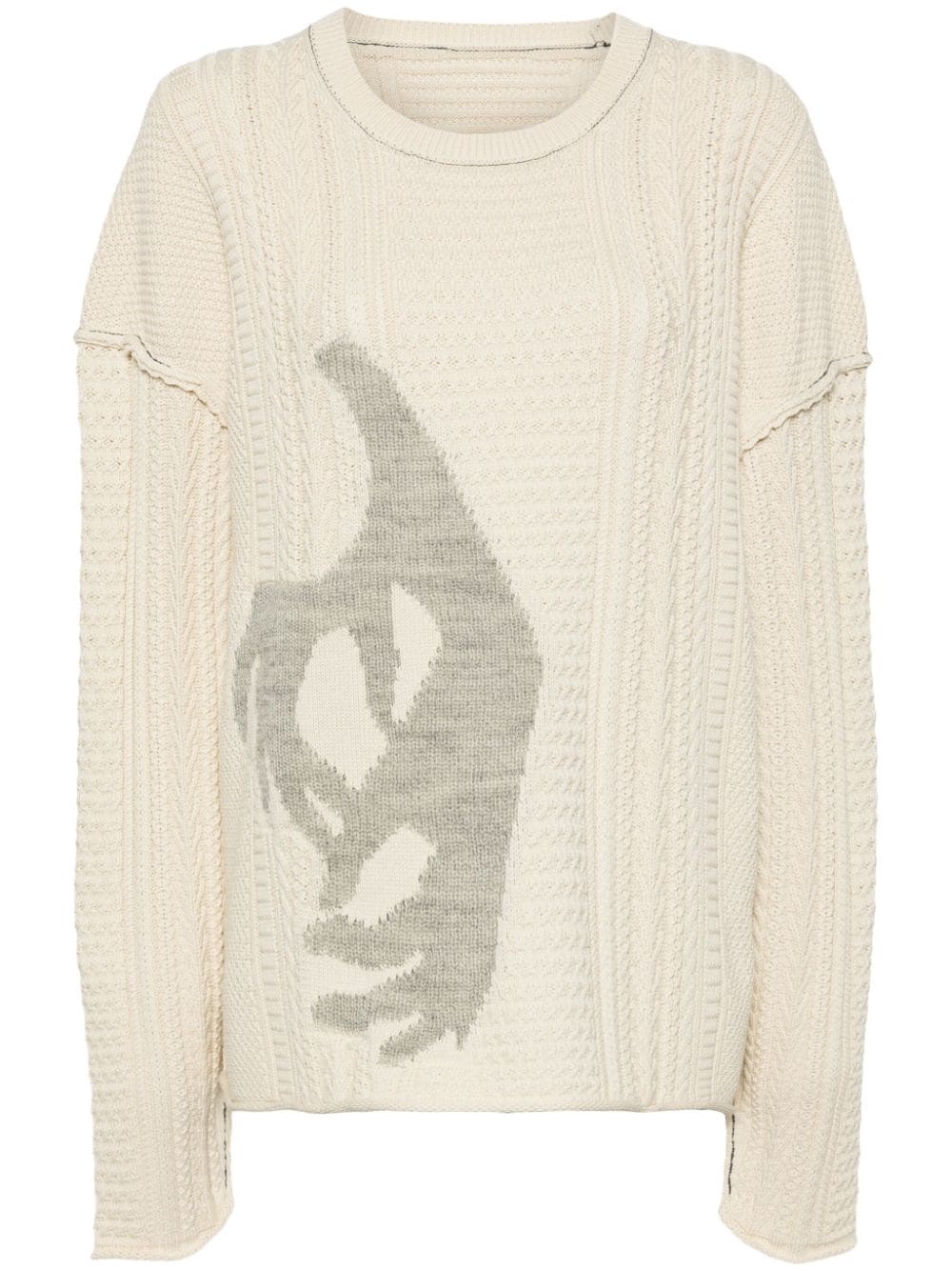 Y's chunky-knit wool jumper - White von Y's