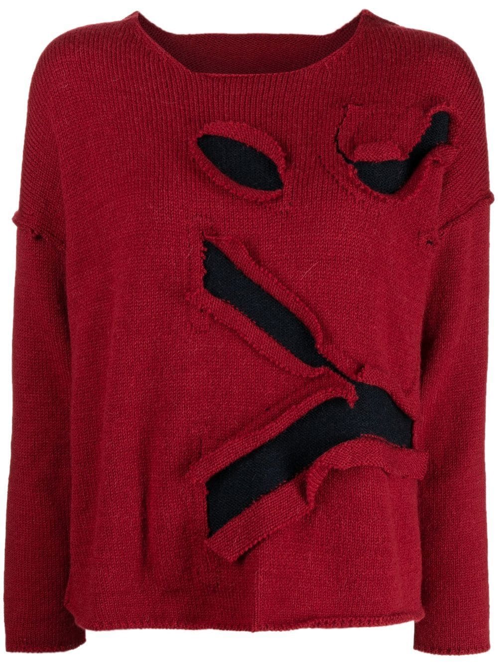 Y's cut-out logo jumper - Red von Y's