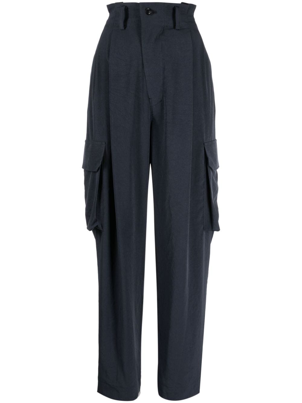 Y's draped cargo trousers - Blue von Y's