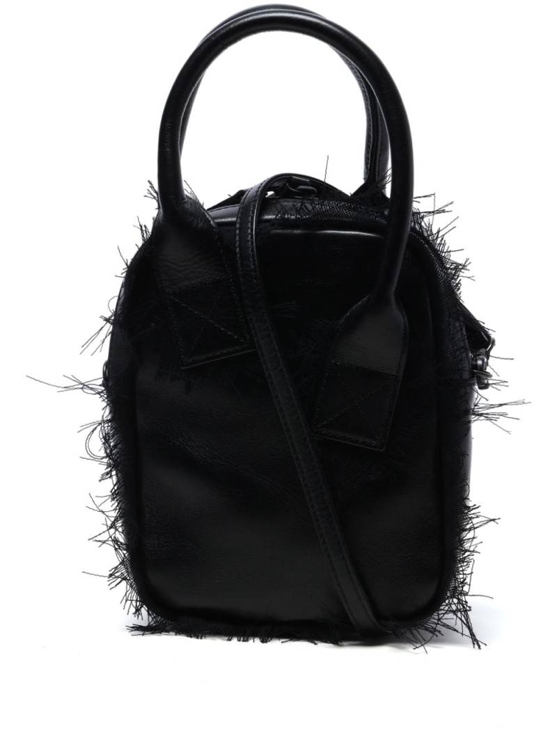 Y's fringed leather mini tote bag - Black von Y's