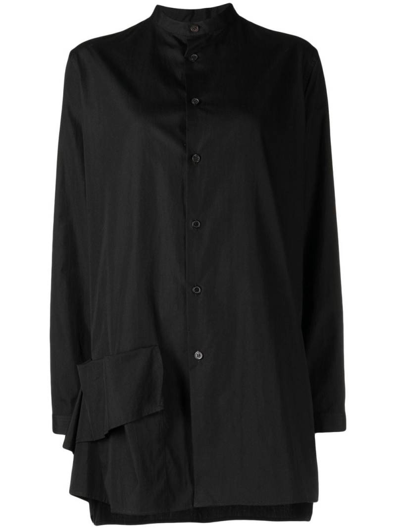 Y's high-neck button-up shirt - Black von Y's