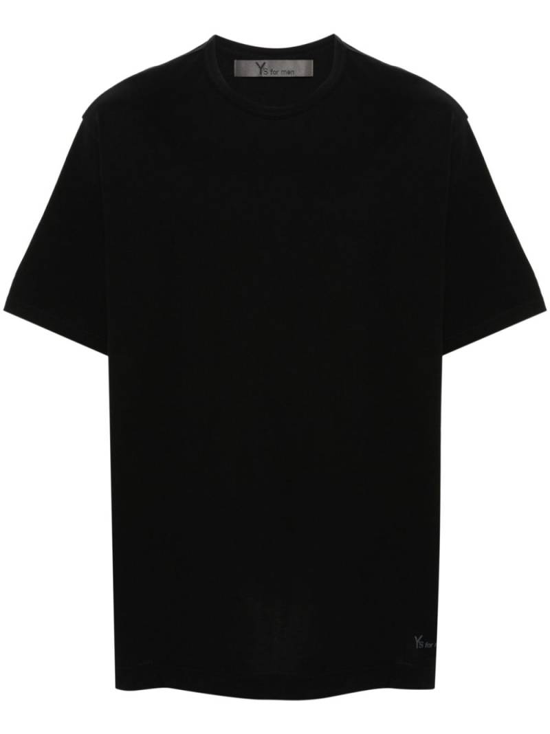 Y's logo-print cotton T-shirt - Black von Y's