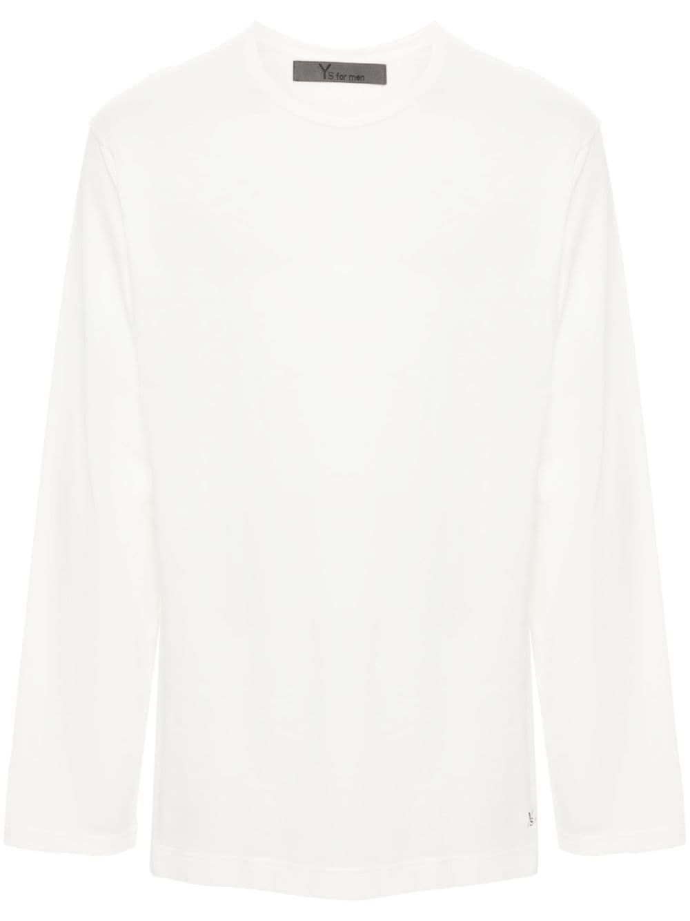 Y's logo-print cotton T-shirt - White