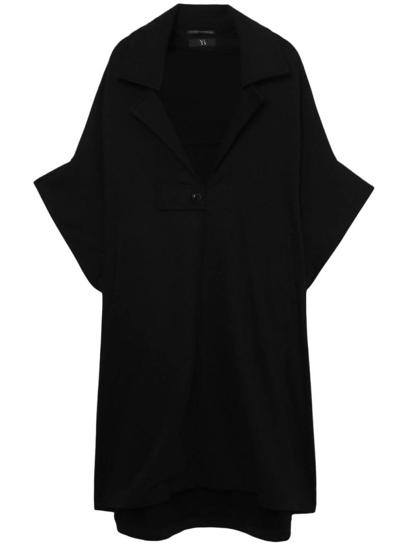Y's short-sleeve cotton single-breasted coat - Black von Y's