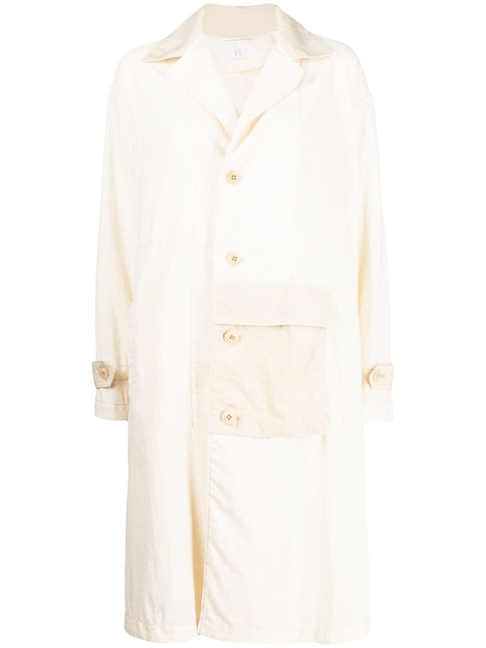 Y's single-breasted button-up coat - Yellow von Y's