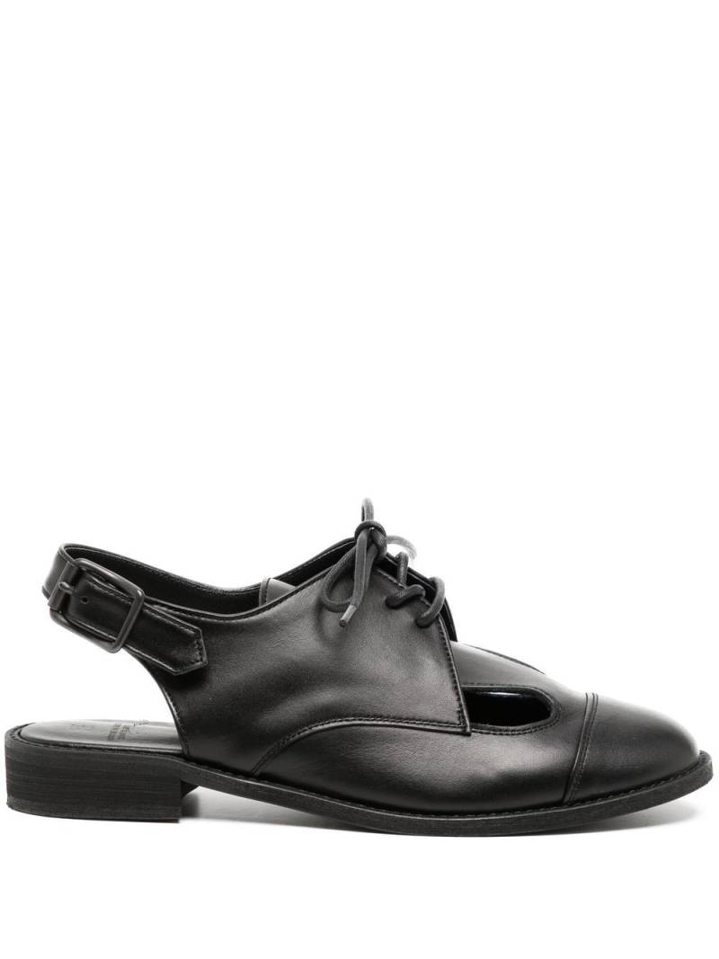 Y's slingback lace-up shoes - Black von Y's