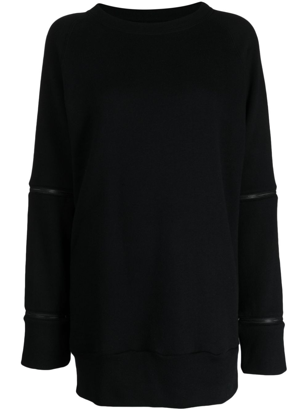 Y's zip-detail cotton sweatshirt - Black von Y's