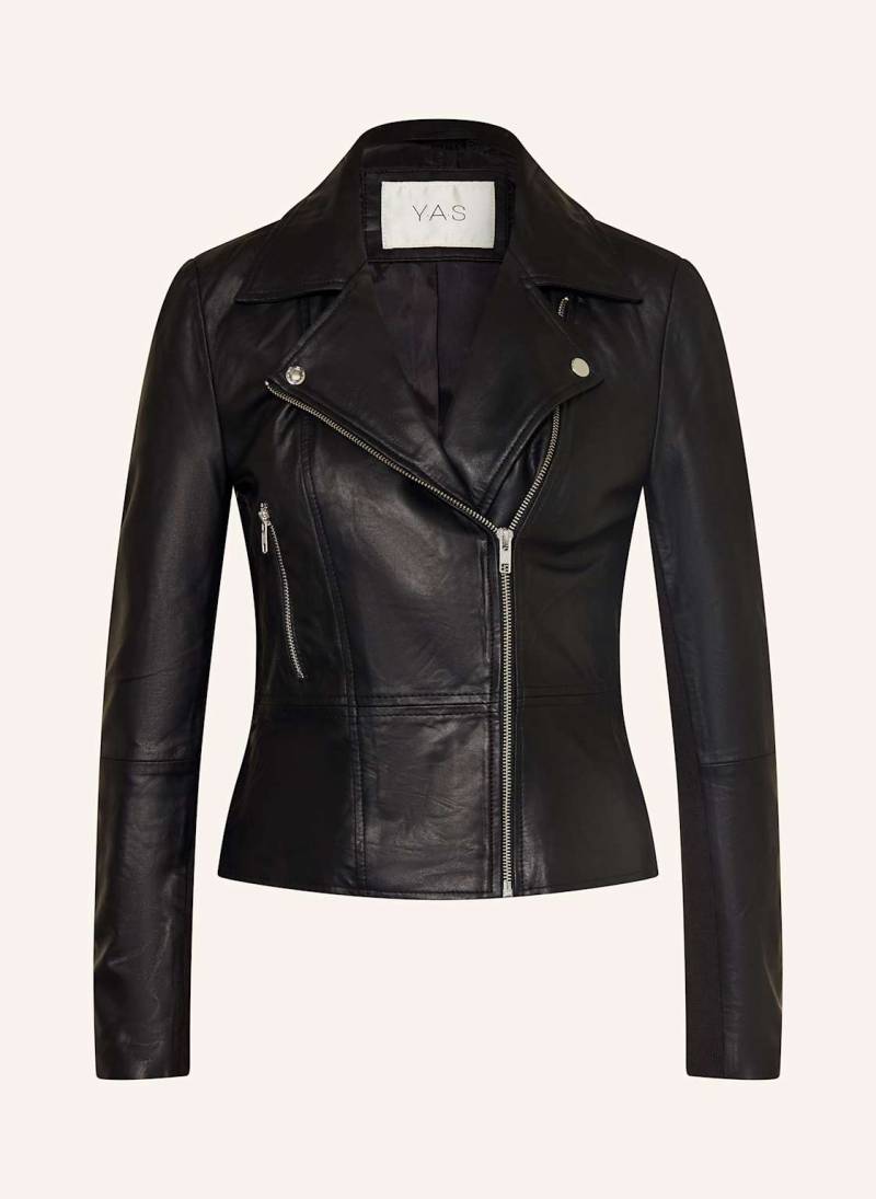 Y.A.S. Lederjacke Im Materialmix schwarz von Y.A.S.