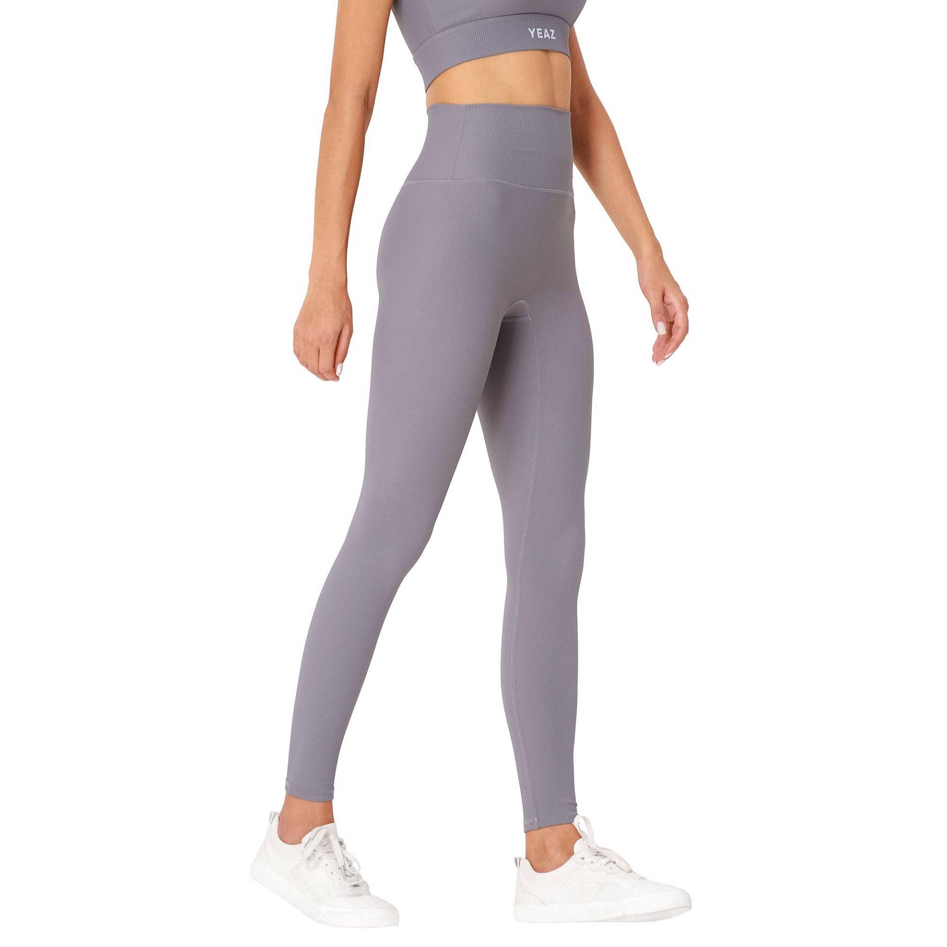 Club Level Leggings Damen Grau L von YEAZ