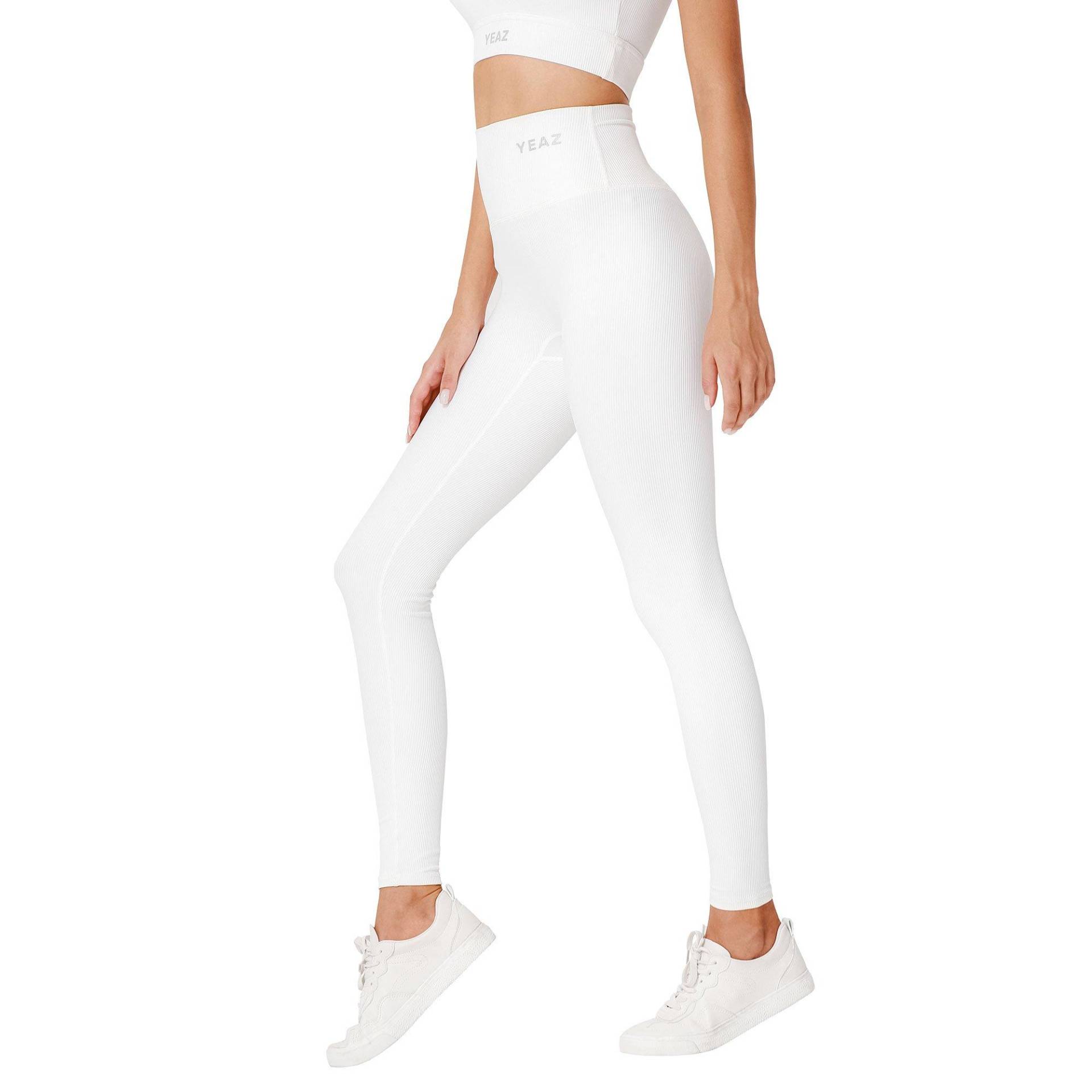 Club Level Leggings Damen Weiss M von YEAZ