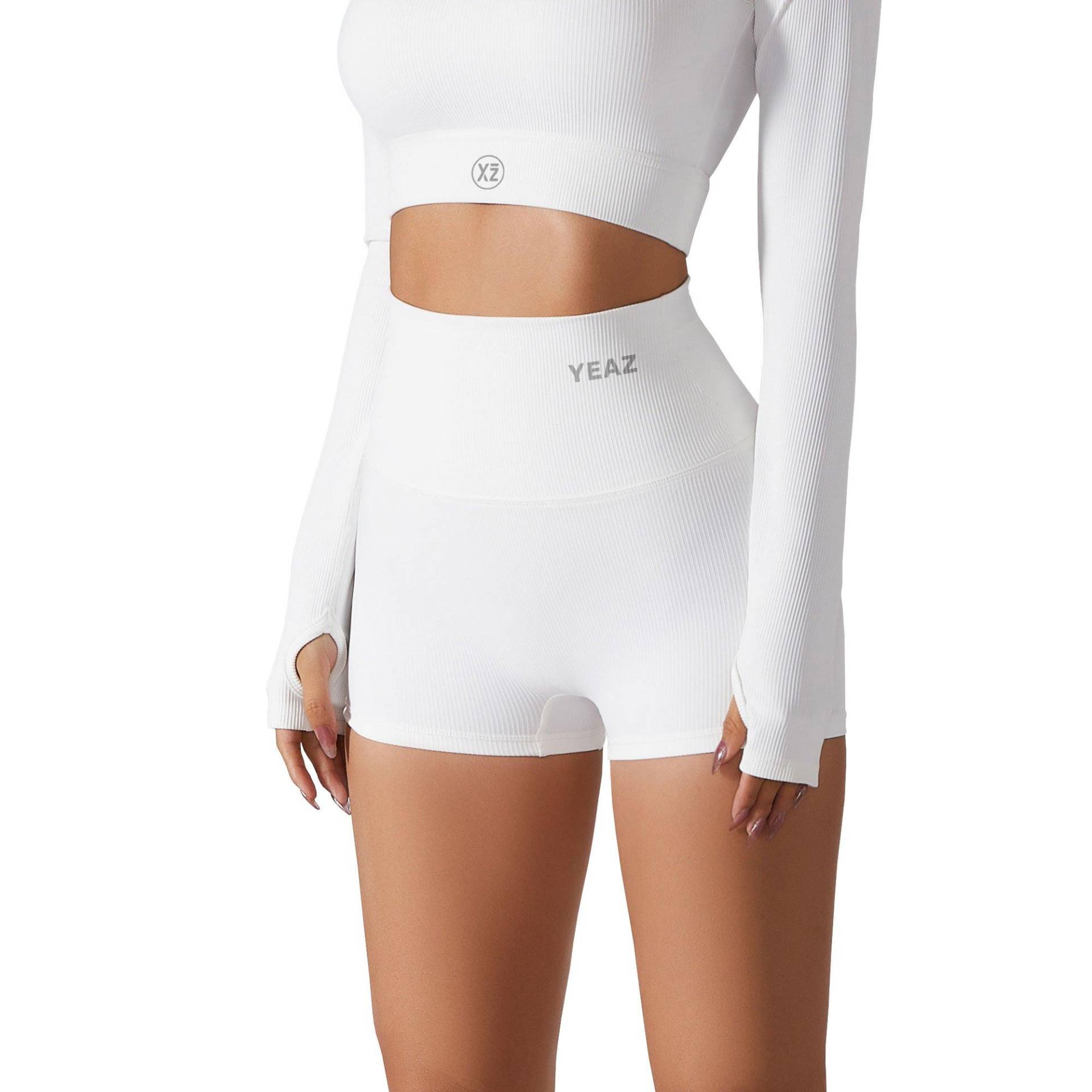 Club Level Shape Shorts - White Focus Damen Weiss L von YEAZ