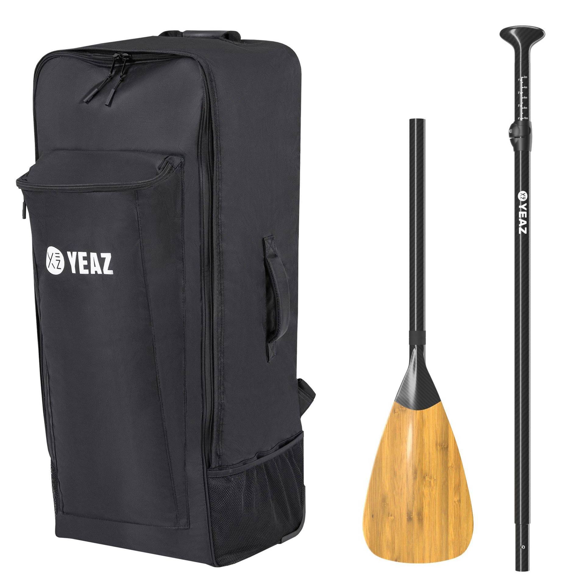Kit Plus Trolley-rucksack Und Carbon/bambus-paddel - Eclipse Black Unisex Schwarz ONE SIZE von YEAZ