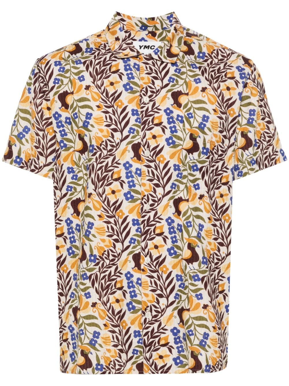 YMC Malick floral-print shirt - Neutrals von YMC