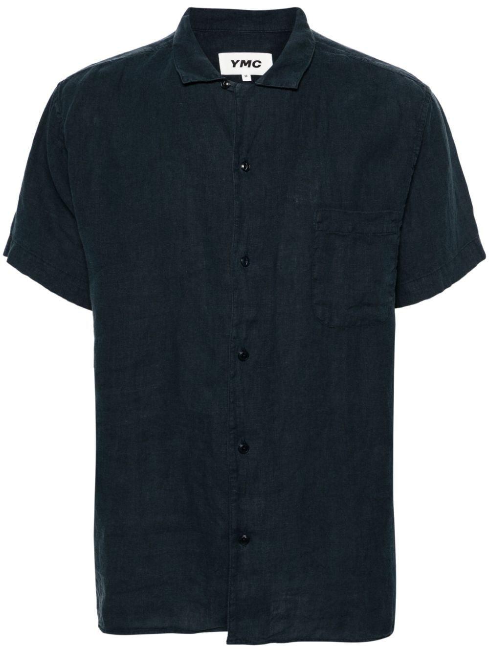 YMC Malick short-sleeve linen shirt - Blue von YMC