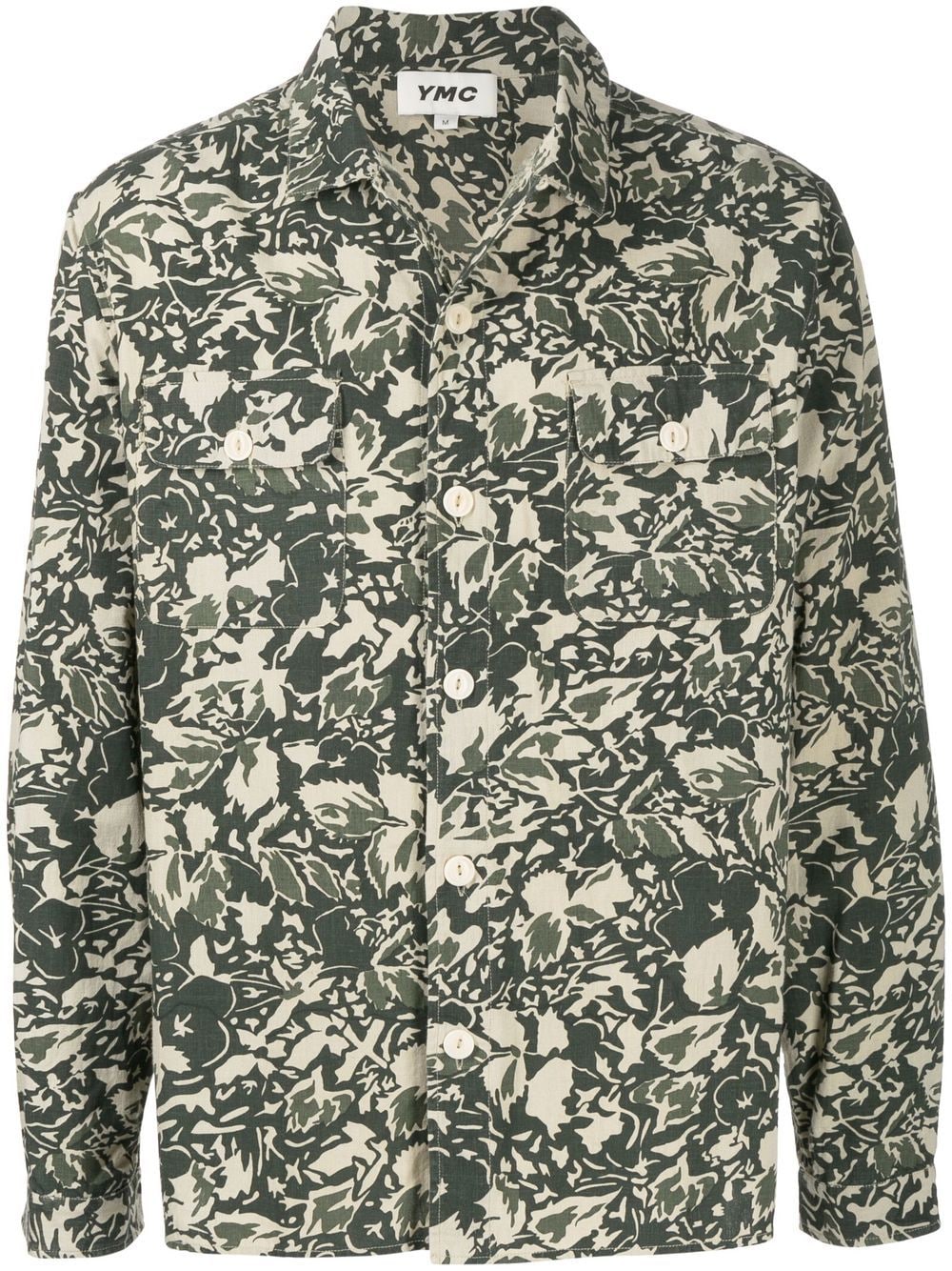 YMC graphic-print long-sleeve shirt - Green von YMC