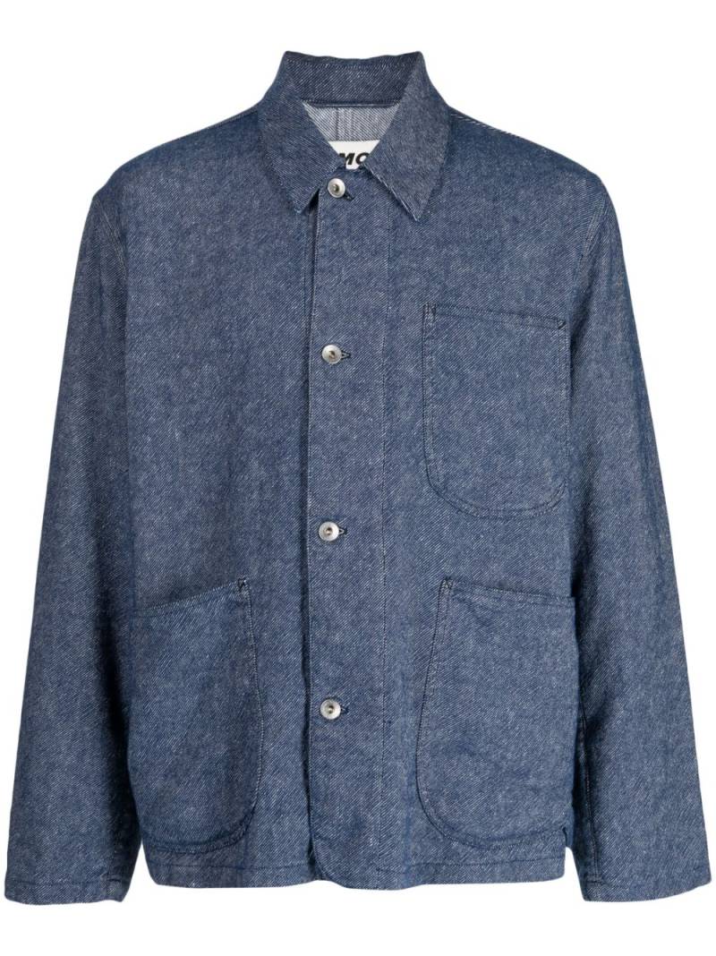 YMC multi-pocket denim shirt jacket - Blue von YMC