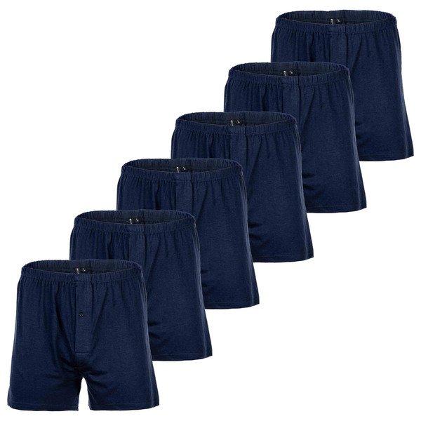 Boxershort 6er Pack Locker Sitzend Herren Blau M von YOURBASICS