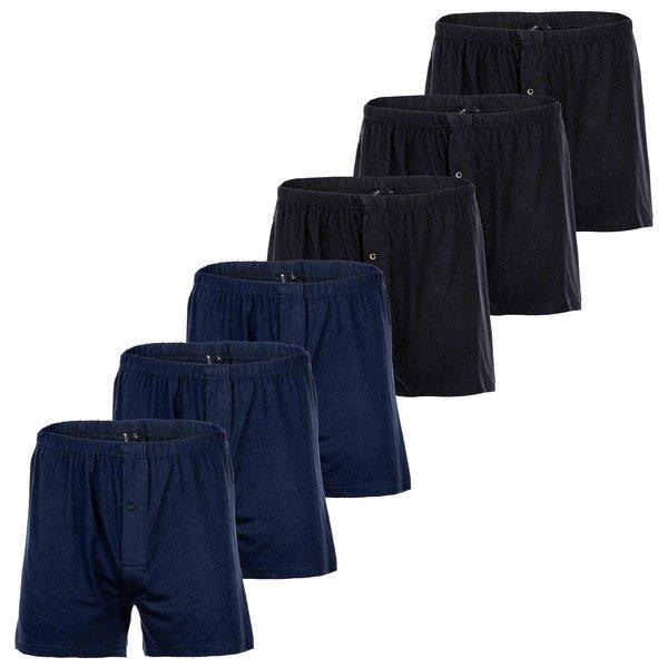 Boxershort 6er Pack Locker Sitzend Herren Blau Bunt XXL von YOURBASICS