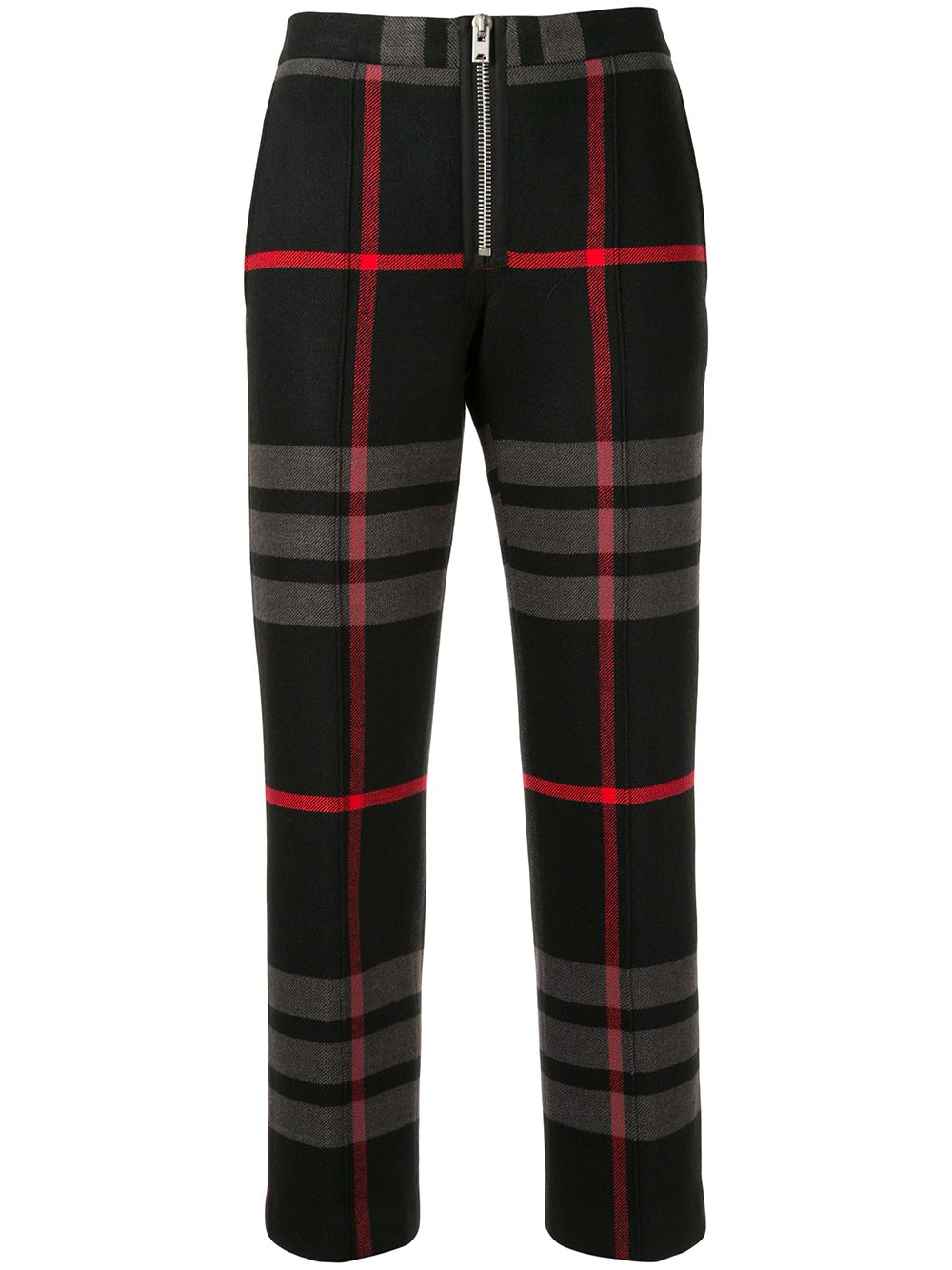 Yang Li cropped plaid print trousers - Black von Yang Li