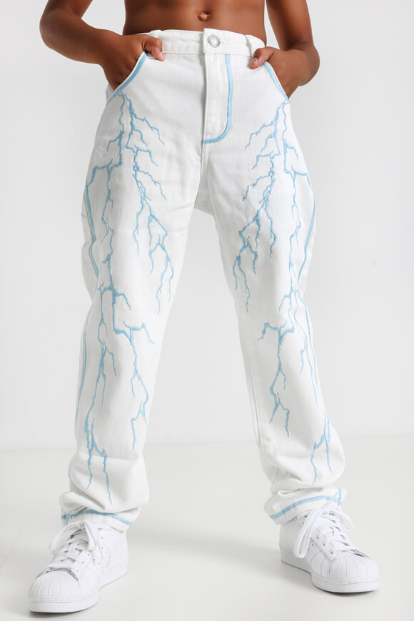 Yangster Baggy Jeans | Offwhite + Hellblau | Jungen  | 11 von Yangster