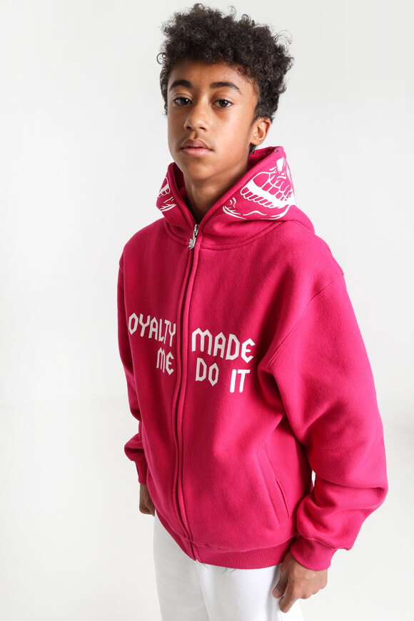 Yangster Kapuzensweatjacke | Fuchsia + Weiss | Jungen  | 14 von Yangster