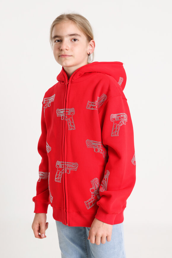 Yangster Kapuzensweatjacke | Rot + Silber | Jungen  | 10 von Yangster