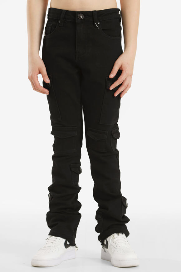 Yangster Stacked Jeans | Schwarz | Jungen  | 11 von Yangster