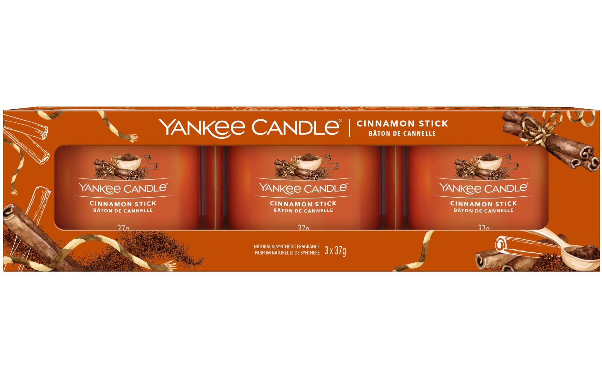 Yankee Candle Duftkerze »Cinnamon Stick 3 Stück« von Yankee Candle