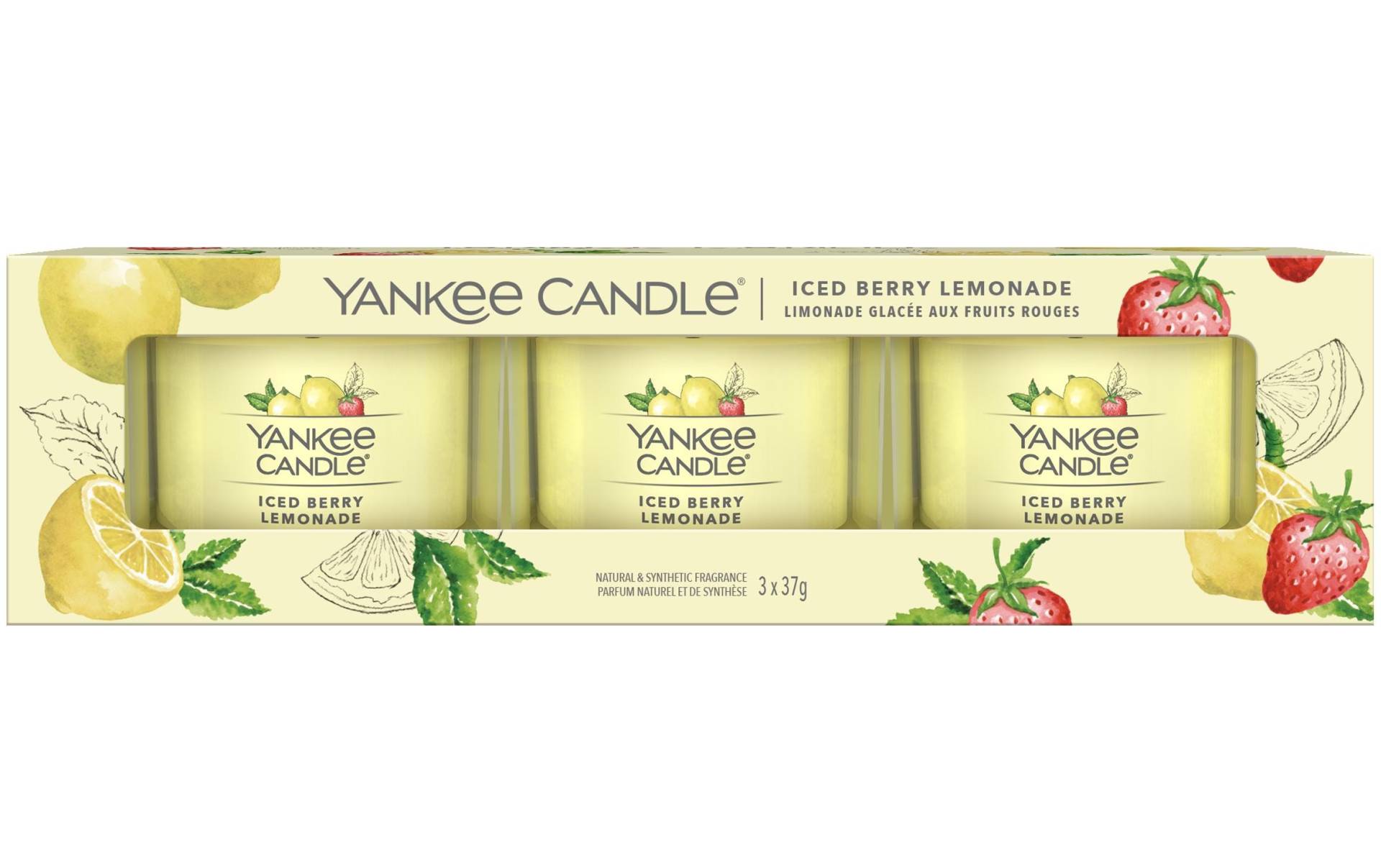 Yankee Candle Duftkerze »Iced Berry Lemonade 3 Stück« von Yankee Candle