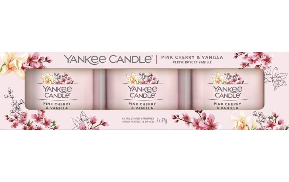 Yankee Candle Duftkerze »Pink Cherry Vanilla 3 Stück« von Yankee Candle