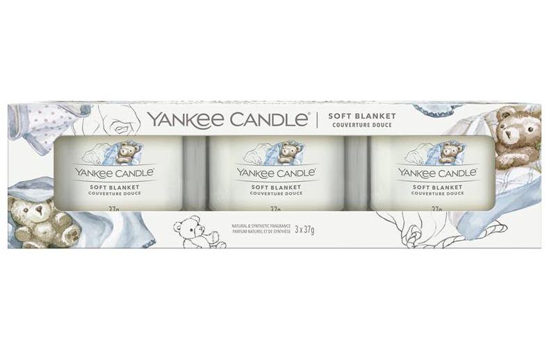 Yankee Candle Duftkerze »Soft Blanket 3 Stück« von Yankee Candle