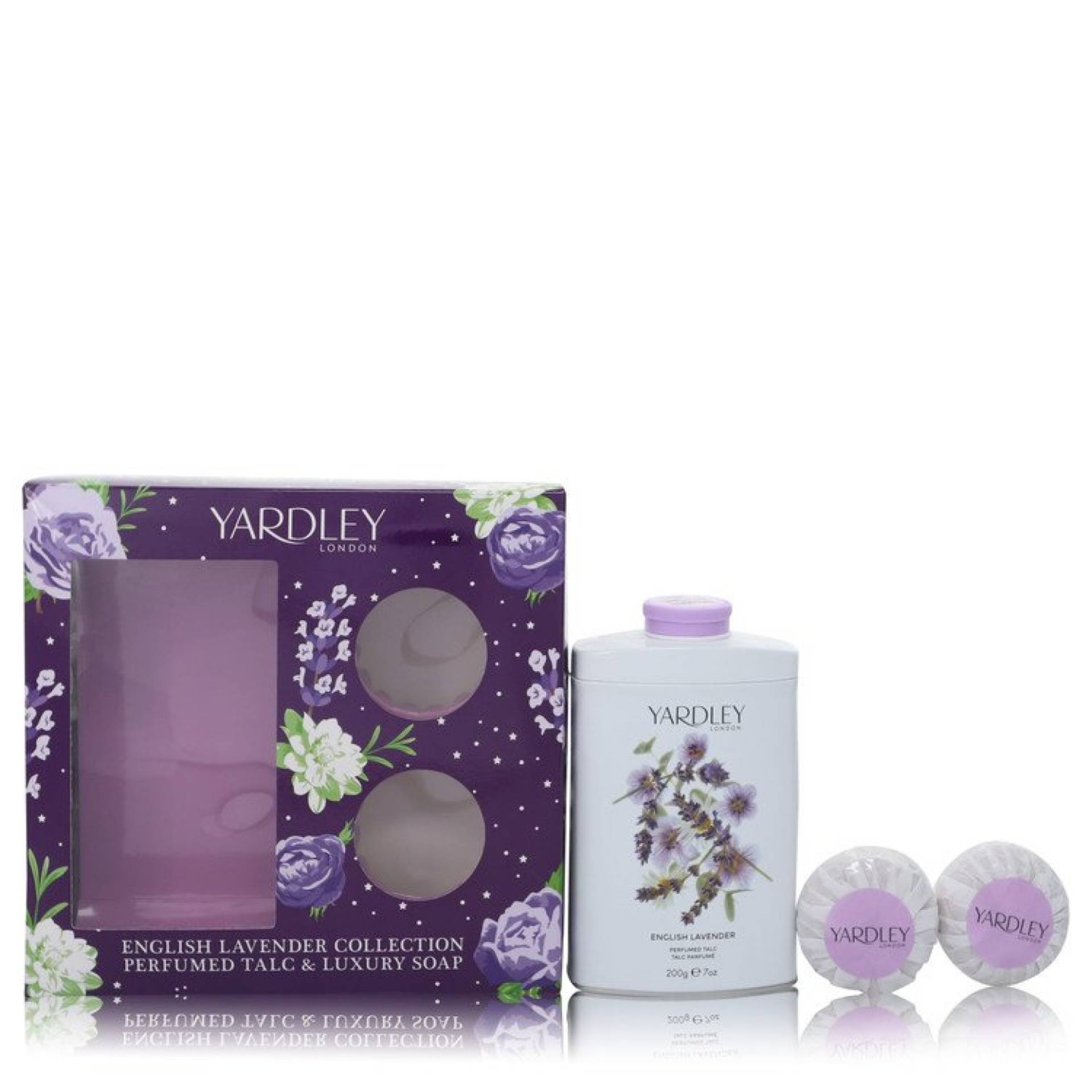 Yardley London English Lavender Gift Set -- 207 ml Perfumed Talc + 2-103 ml Soap von Yardley London