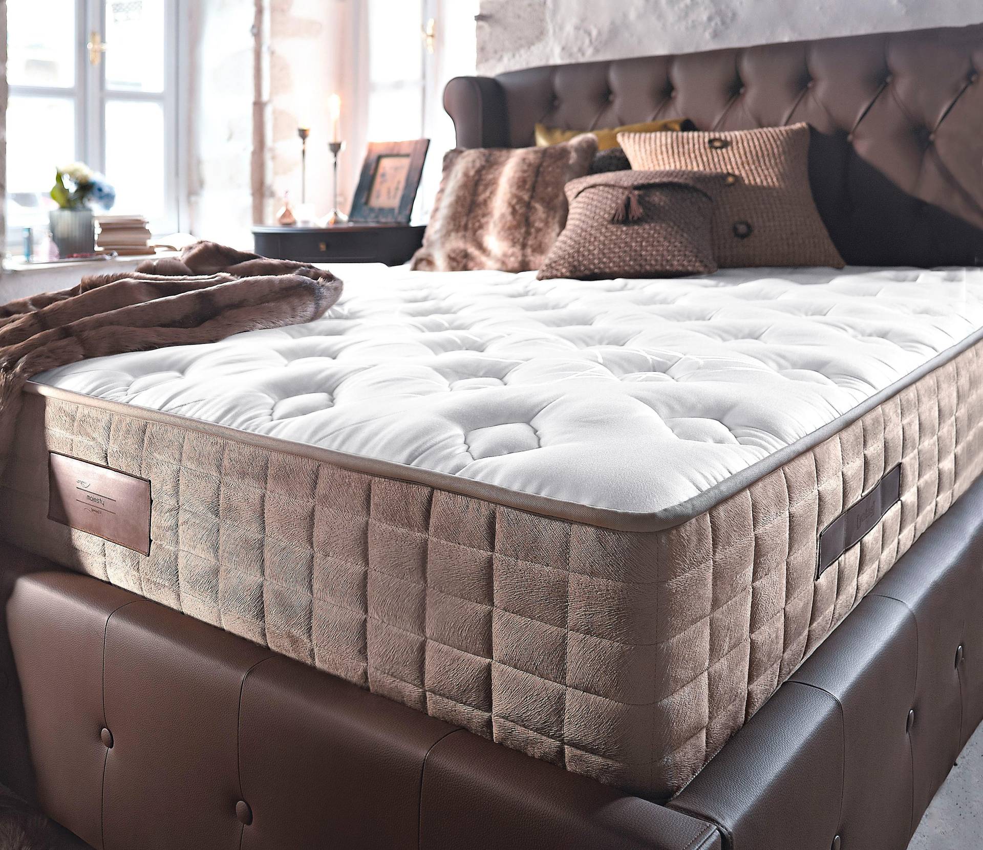 Yatas Bedding Bonnellfederkernmatratze »Majestät Luxus, Matratze 90x200, 140x200 cm & weitere Grössen«, 30 cm hoch, 207 Federn, (1 St.), H3, wendbar, ergonomisch, atmungsaktiv von Yatas Bedding