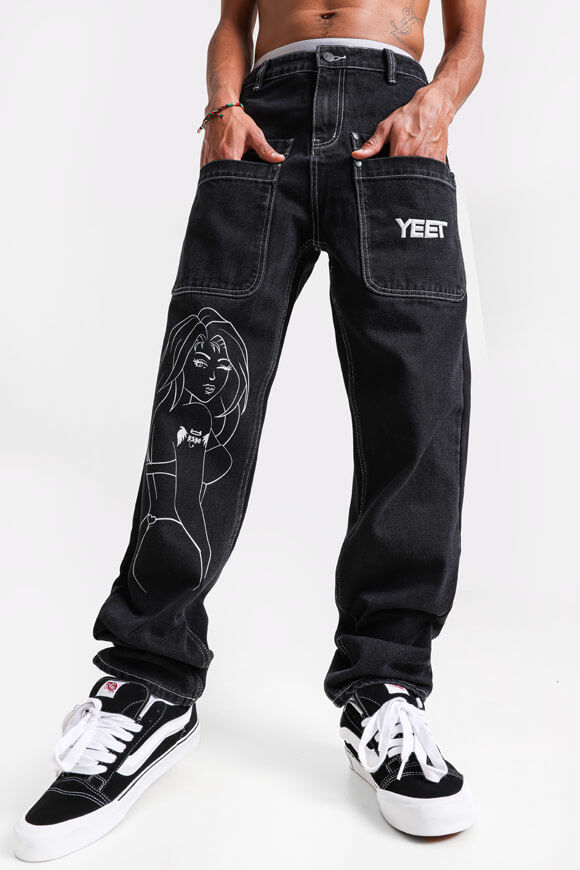 Yeet Straight Fit Jeans | Schwarz | Herren  | 28 von Yeet