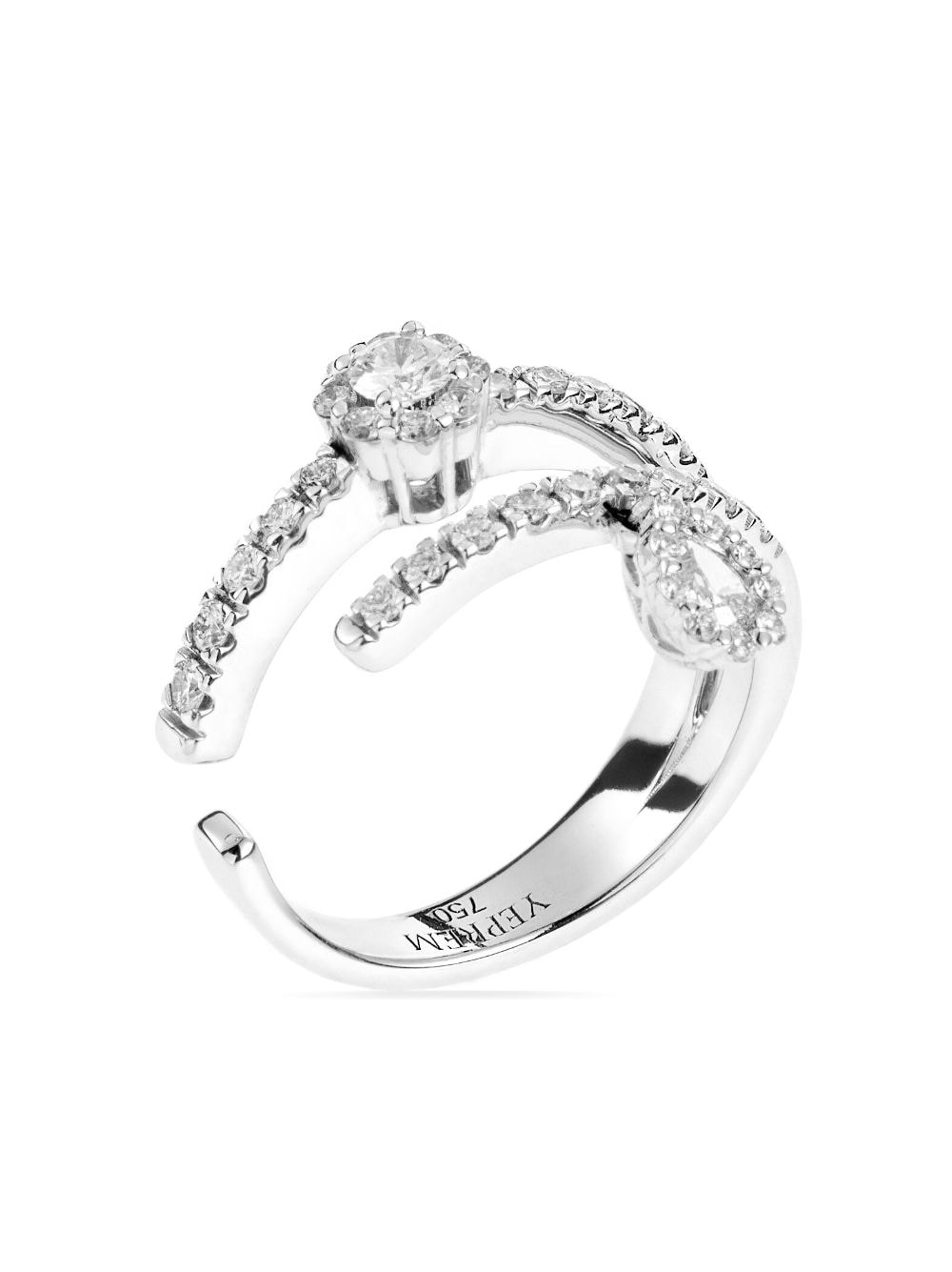 Yeprem 18kt white gold Y-Not diamond ring - Silver von Yeprem