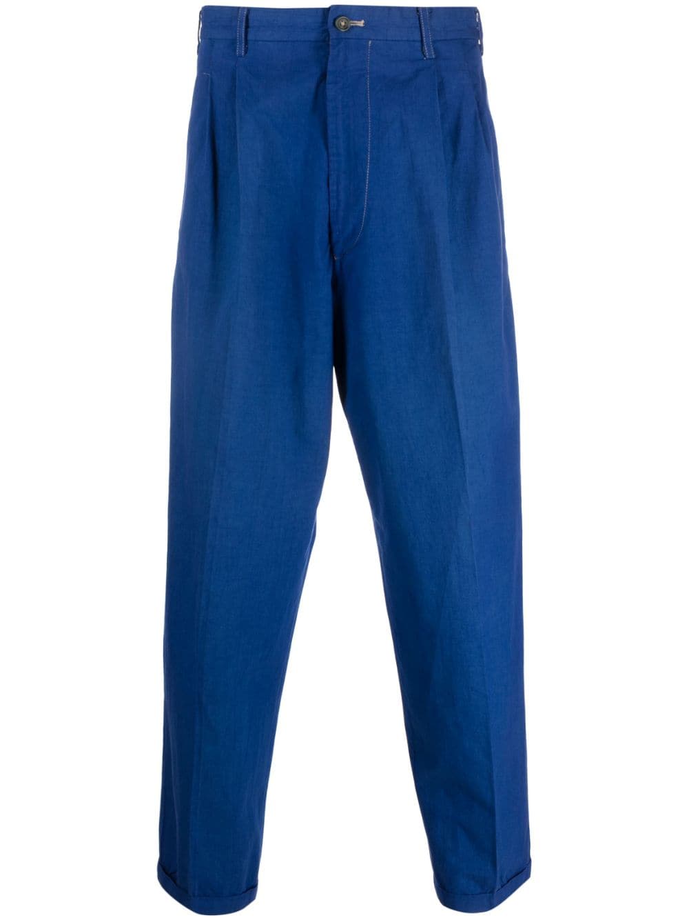 Yohji Yamamoto Pre-Owned 1990s straight-leg tailored trousers - Blue von Yohji Yamamoto Pre-Owned