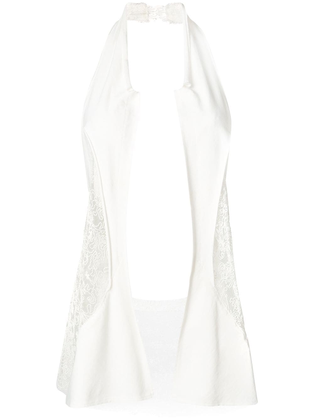 Yohji Yamamoto Pre-Owned panelled lace waistcoat - White von Yohji Yamamoto Pre-Owned