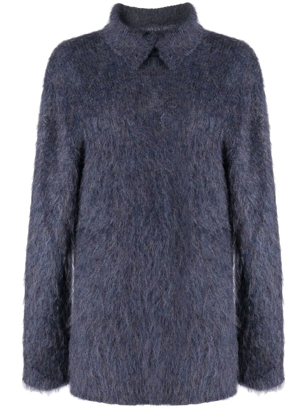 Yohji Yamamoto Long-sleeve Turtleneck mohair jumper - Blue von Yohji Yamamoto