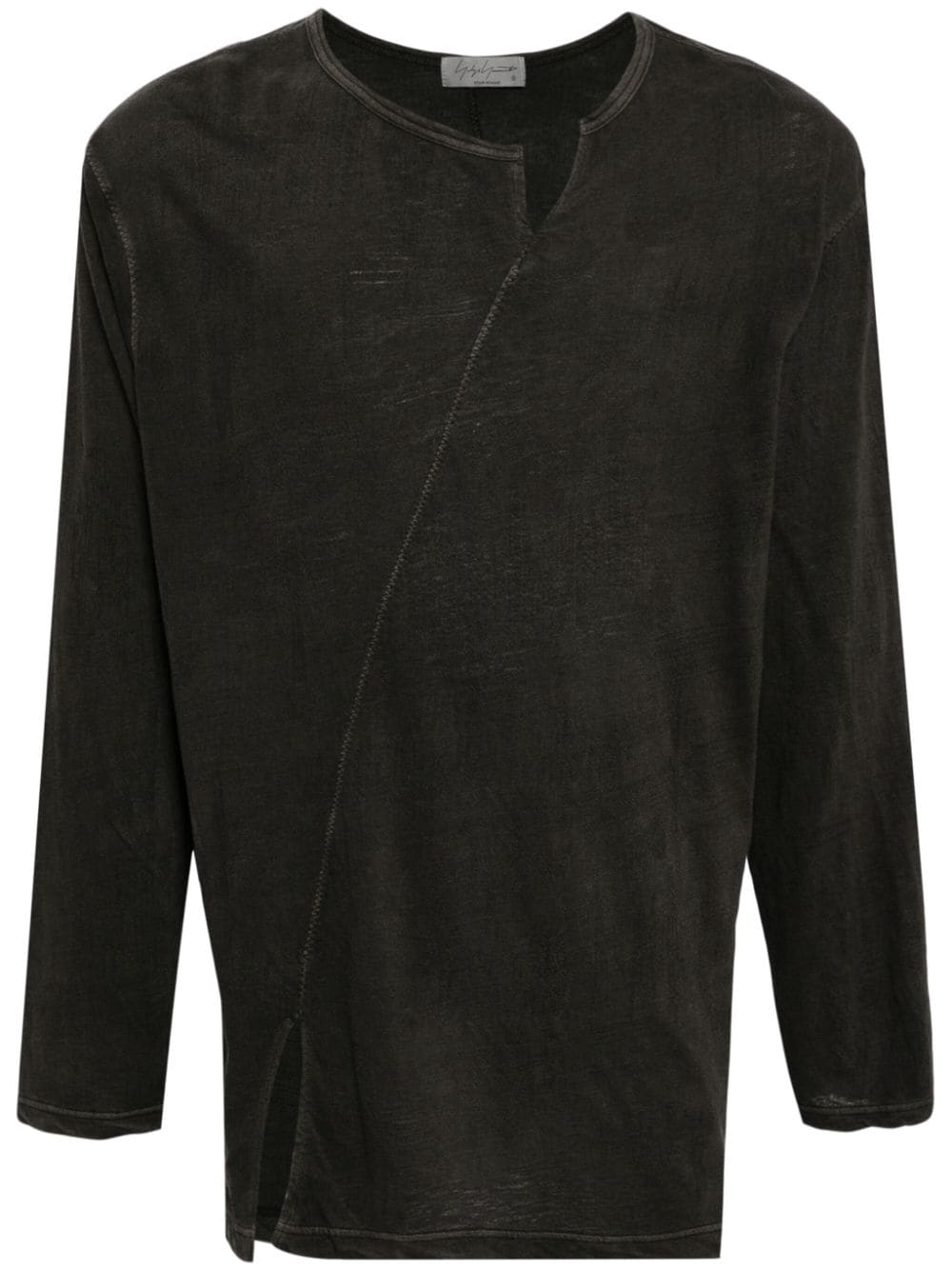 Yohji Yamamoto V-neck T-shirt - Neutrals von Yohji Yamamoto