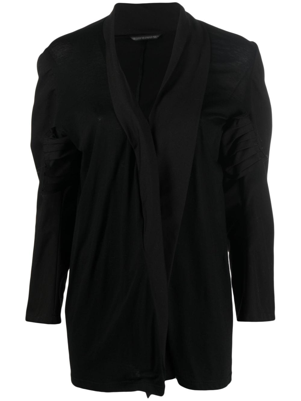 Yohji Yamamoto asymmetric puff-sleeve blouse - Black von Yohji Yamamoto