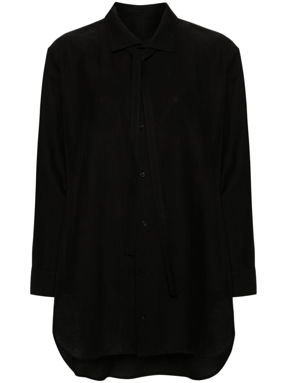 Yohji Yamamoto classic-collar cotton blend shirt - Black von Yohji Yamamoto