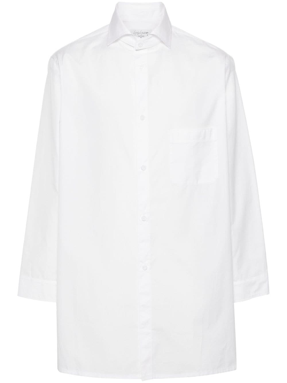 Yohji Yamamoto cotton poplin shirt - White von Yohji Yamamoto