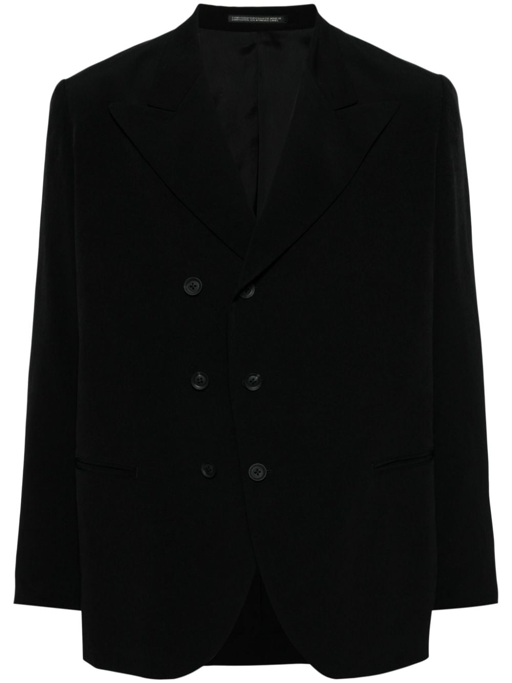 Yohji Yamamoto double-breasted blazer - Black von Yohji Yamamoto