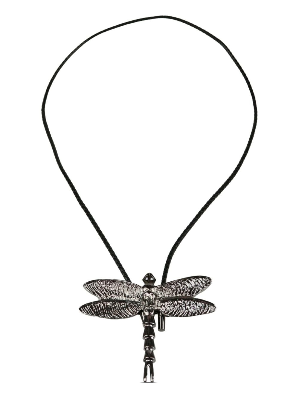 Yohji Yamamoto dragon-fly leather necklace - Black von Yohji Yamamoto