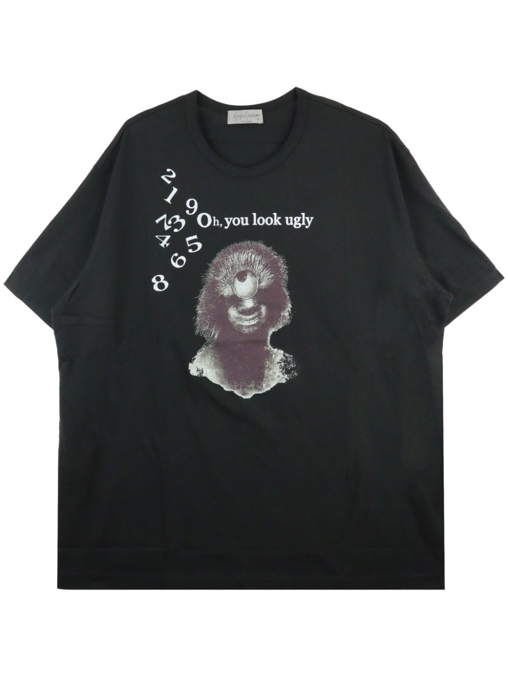 Yohji Yamamoto graphic-print cotton T-shirt - Black von Yohji Yamamoto
