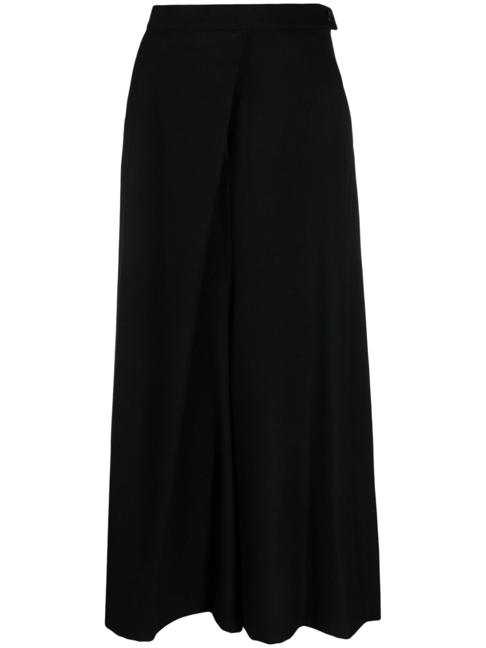 Yohji Yamamoto high-waist wool maxi skirt - Black von Yohji Yamamoto