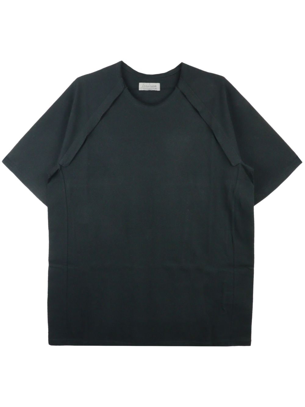 Yohji Yamamoto layered short-sleeve cotton T-shirt - Black von Yohji Yamamoto