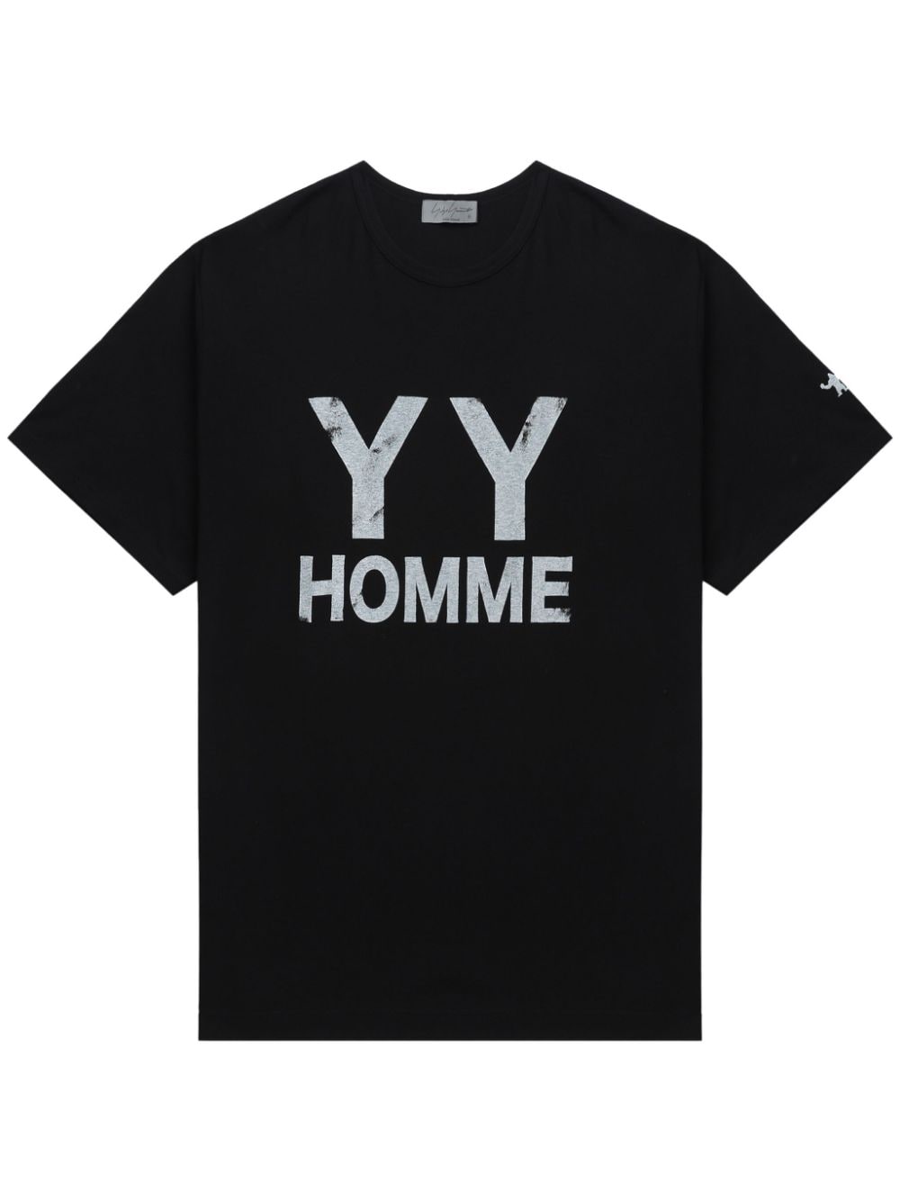 Yohji Yamamoto logo-print cotton T-shirt - Black von Yohji Yamamoto